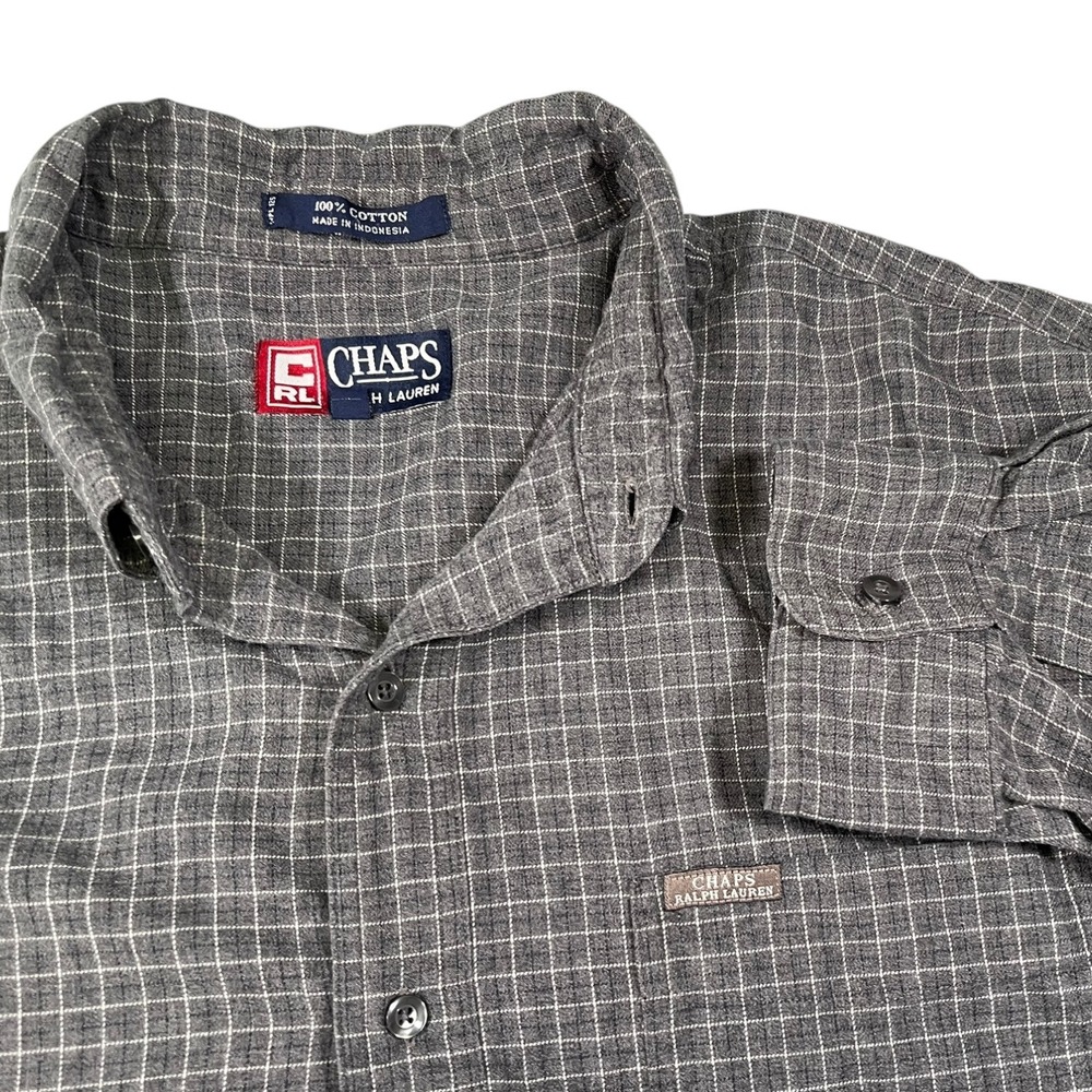 Chaps Ralph Lauren XXL Button Down Shirt Long Sleeve Cotton Casual Dark Academia